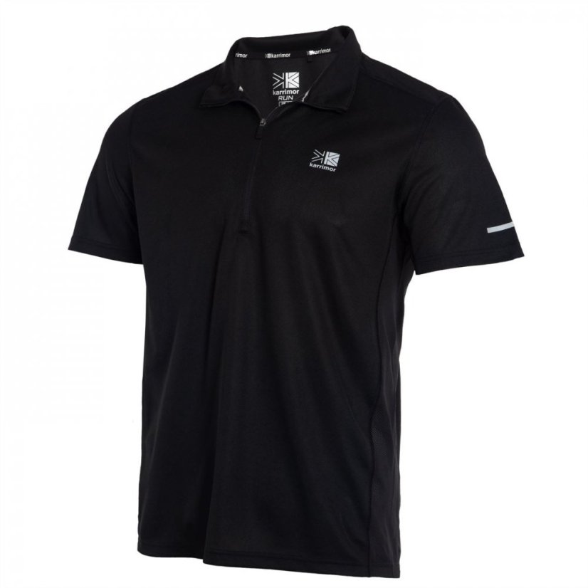 Karrimor Short Sleeve Zip Top Mens Black