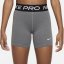 Nike Pro Shorts Junior Girls Grey Heather