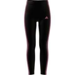 adidas Girls Essentials 3-Stripes Leggings Black/Pink