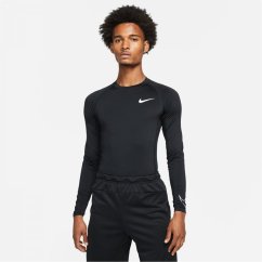 Nike Pro Core Long Sleeve T Shirt Mens Black