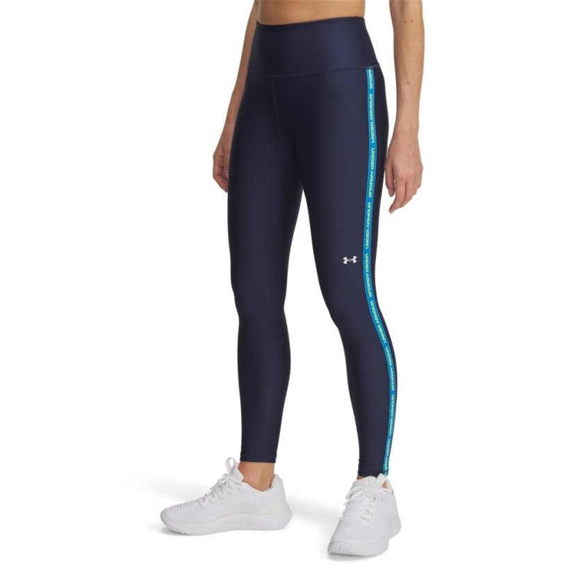 Under Armour Women's Tech Tape Performance Gym Leggings Washed Navy