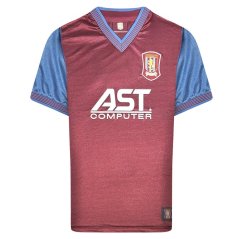 Score Draw Aston Villa Retro Home Shirt 98 Adults Claret/Blue