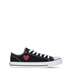 SoulCal Canvas Low Shoes Womens Black Heart