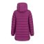 Slazenger Women's Mid-Length Hooded Long Sleeve Puffer Jacket Plum