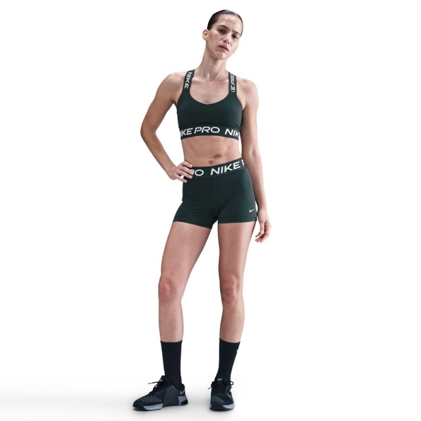 Nike Pro Three Inch Shorts Womens Seaweed/White