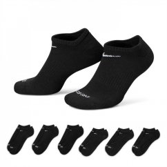 Nike Everyday Plus Cushioned Training No-Show Socks (6 Pairs) Black/White