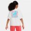 Nike Sportswear Big Kids' (Girls') Boxy T-Shirt White/Red