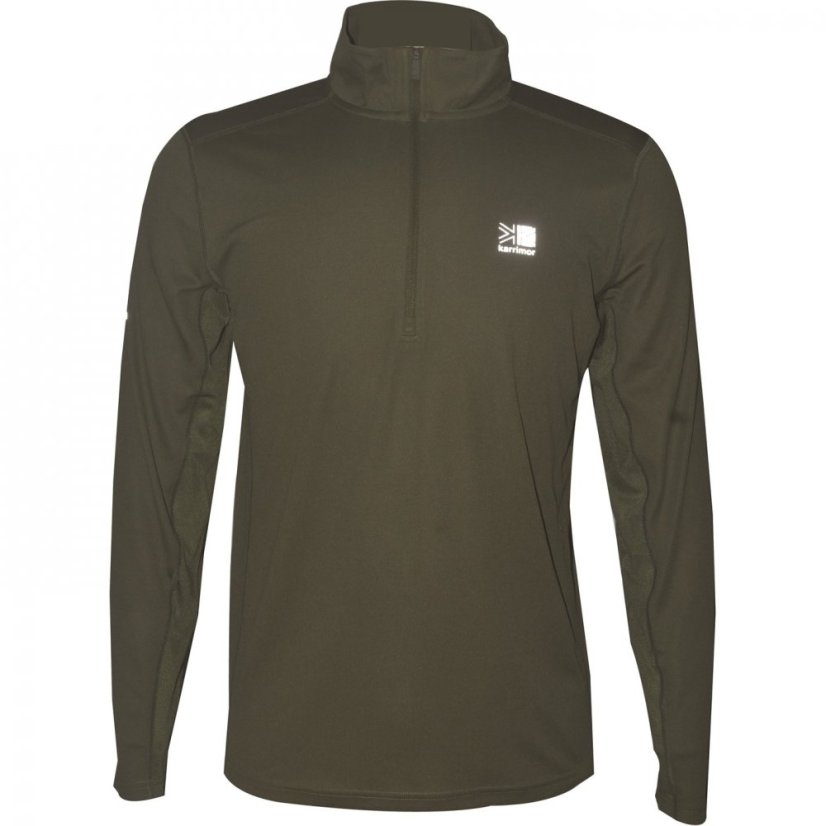 Karrimor Long Sleeve Zip Top Mens Moss Green