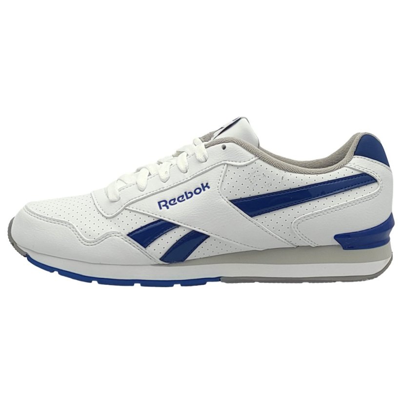 Reebok Royal Glide Clip Perforated Trainers Mens White/Royal