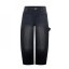Fabric Baggy Jeans Ld Black