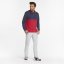 Puma Gamer Colorblock quarter Zip Fleece Mens Navy/Red