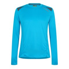 Diadora Men's LS T-Shirt Team Long Sleeve Performance Gym Top Blue Fluo