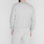 Slazenger Fleece Crew Sweater Mens Grey Marl