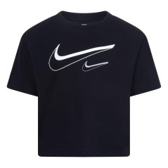 Nike Swoosh Logo Boxy T-Shirt Black