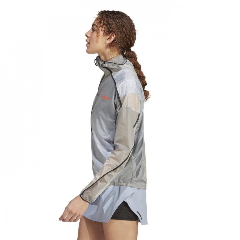 adidas Women's Terrex Agravic Windweave Pro Trail Water Resistant Windproof Long Sleeve Performance Running Jacket Non-Dyed