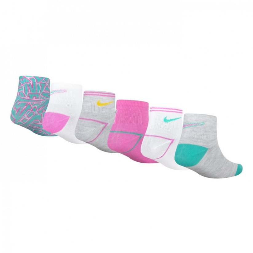 Nike JTC 6PK quarter Sock Infants Clear Jade 2