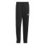 adidas Essentials Fleece Tapered Cuff 3-Stripes Joggers Black/White