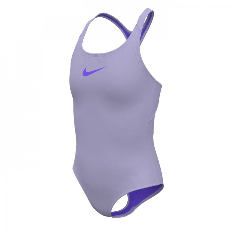 Nike Swoosh Swimsuit Junior Girls Lilac Bloom