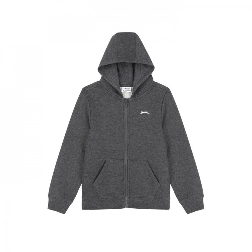 Slazenger Zipped Hoodie Junior Charcoal Marl