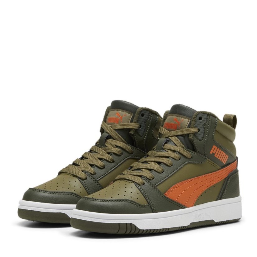 Puma Rebound V6 Mid WTR Jr Olive/Orange