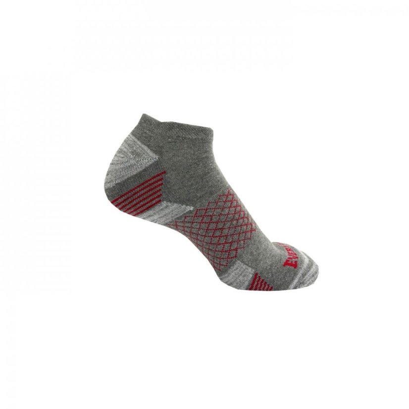 Everlast 6 Pack Trainers Socks Mens Grey Hung