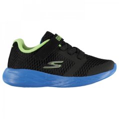 Skechers GoRun 600 Infant Trainers Blk/Blue/Lime