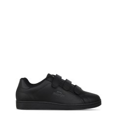 Slazenger Ash Strap Trainers Mens Black/Charcoal