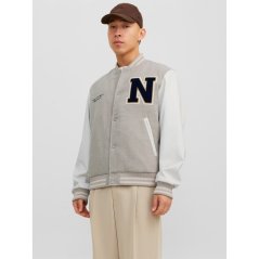 Jack and Jones Men's College Wool Blend Bomber Jacket Crockery