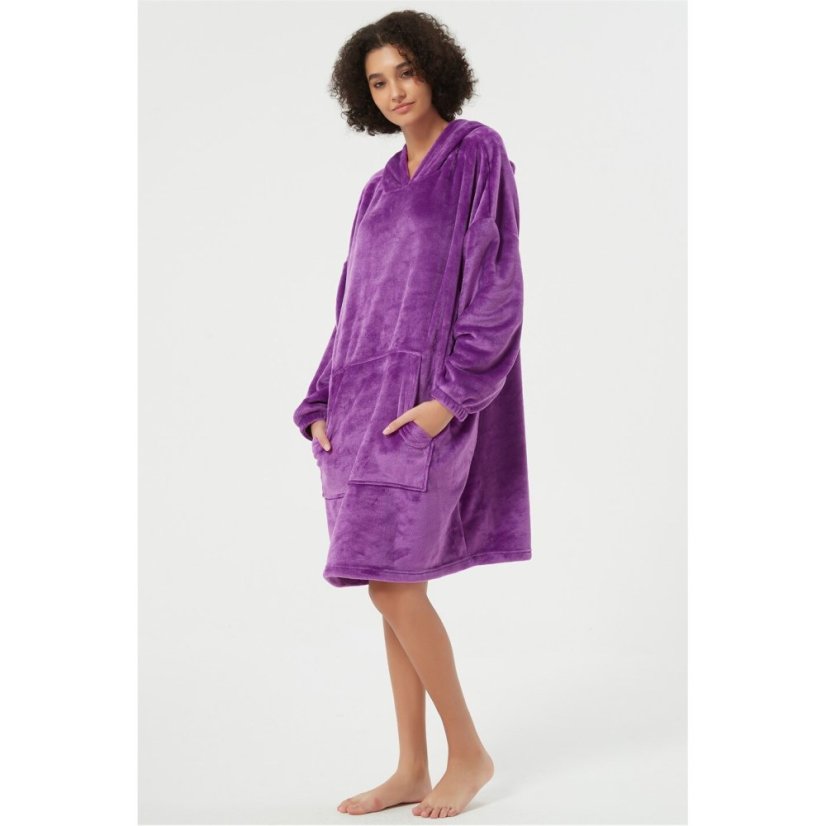 Linea Plain Snuggle Hoodie Purple