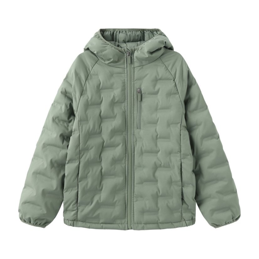 Karrimor Kids' Heat-Sealed Windproof Hooded Full Zip Insulated Puffer Jacket Khaki