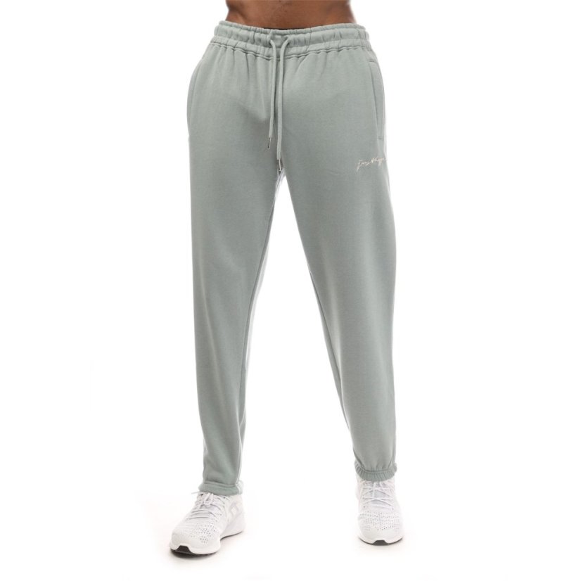 Hype Unisex Adults Oversized Closed Hem Fleece Joggers Moss