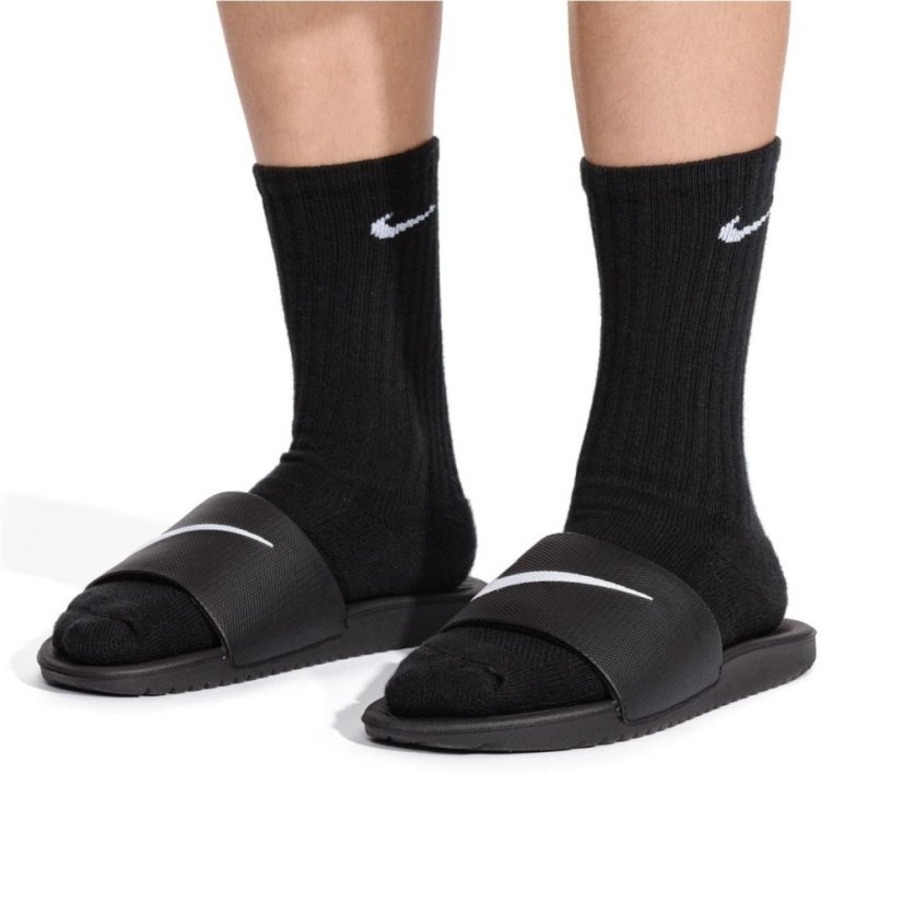 Nike Kawa Junior Slides Black/White