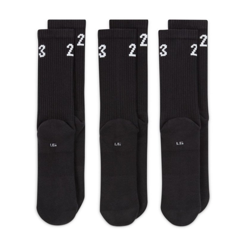 Air Jordan Essentials Crew Socks (3 Pairs) Black