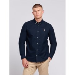 US Polo Assn Oxford LS shirt Sn00 Navy