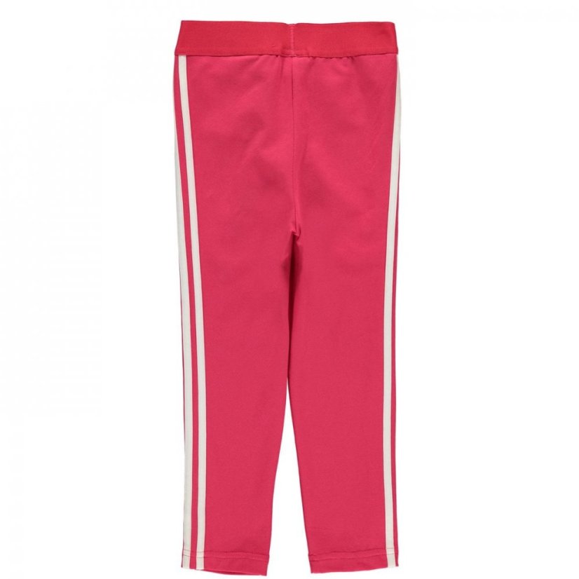 adidas Girls 3 Stripes Leggings Pink/White