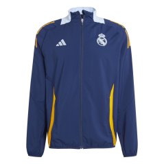 adidas Real Madrid Anthem Jacket 2024 2025 Adults Navy/Orange