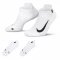 Nike Multiplier Running No-Show Socks (2 Pairs) White/Black
