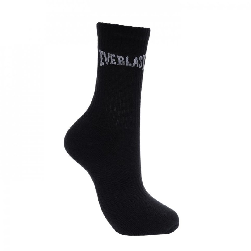 Everlast 3 Pack Crew Socks Black