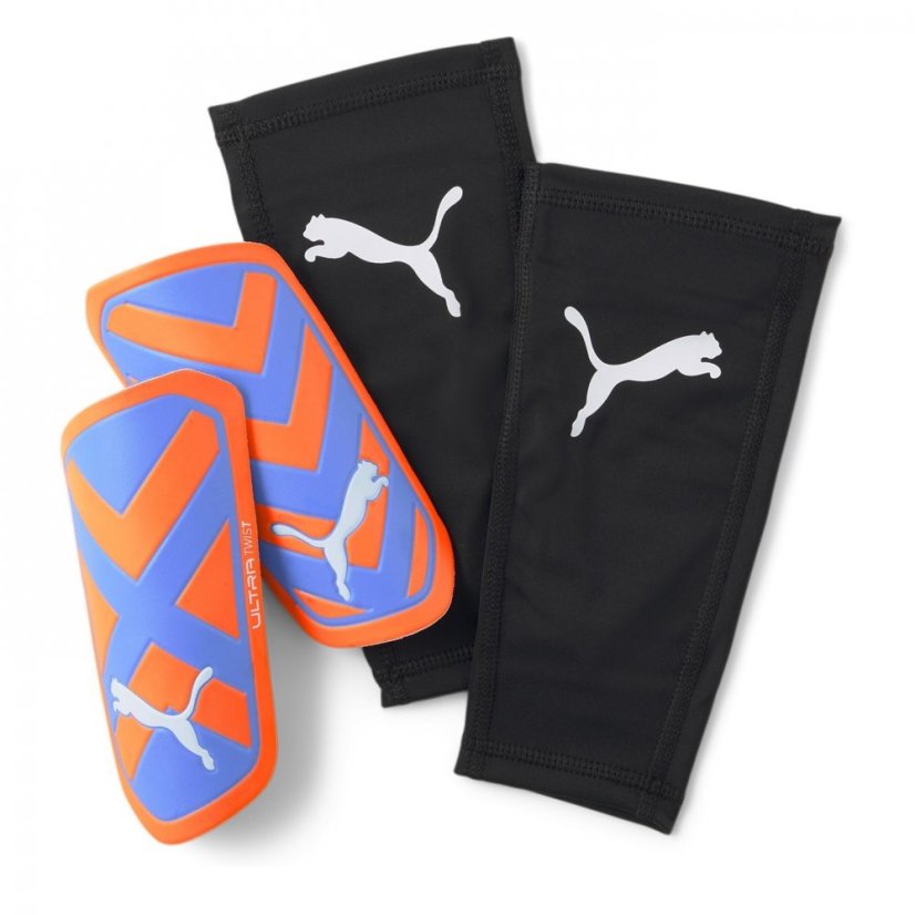 Puma Ultra Twist Sleeve Shin Guard Org/Blu