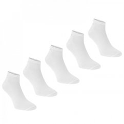 Slazenger 5 Pack Trainers Socks Children White
