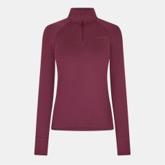 USA Pro Long Sleeve Quarter Zip Top Womens Dark Cherry