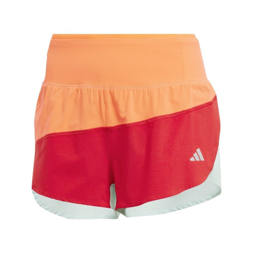 adidas New York City Running Split Shorts Womens Red/Scrlt/Aqua