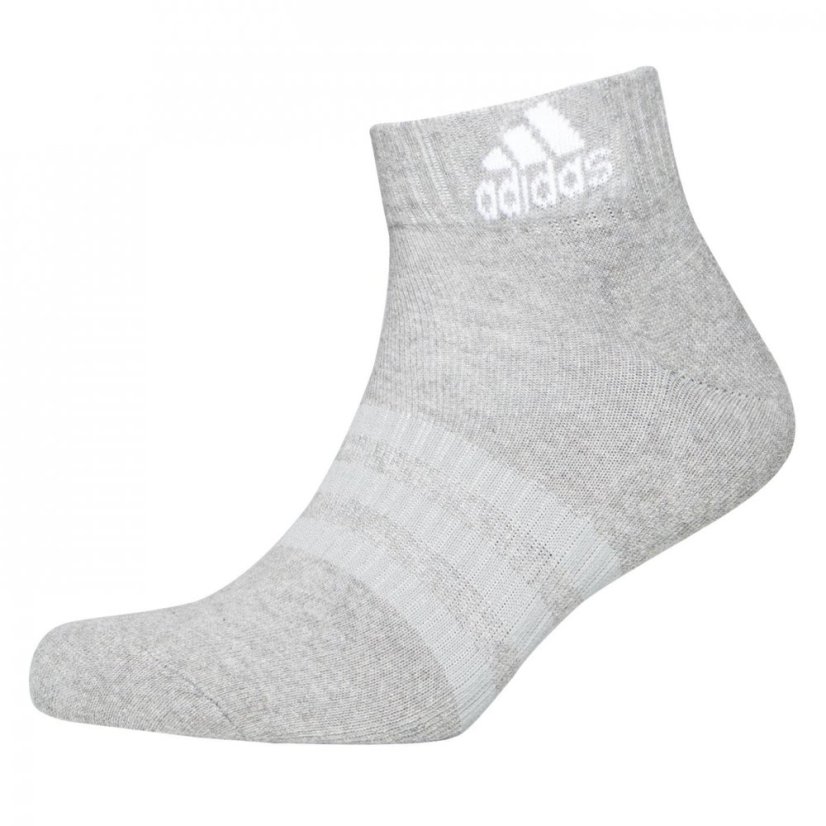 adidas Ankle Socks 3 Pack MegGreyHtr