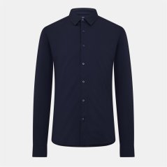 Only Men's Long-Sleeve Plain Shirt Dark Navy