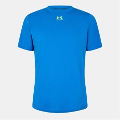 Under Armour Men's Chal Short-Sleeve Performance T-Shirt Blue/Yellow