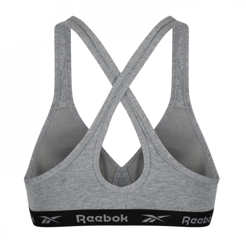 Reebok Cara Crop Sports Bra Womens Grey