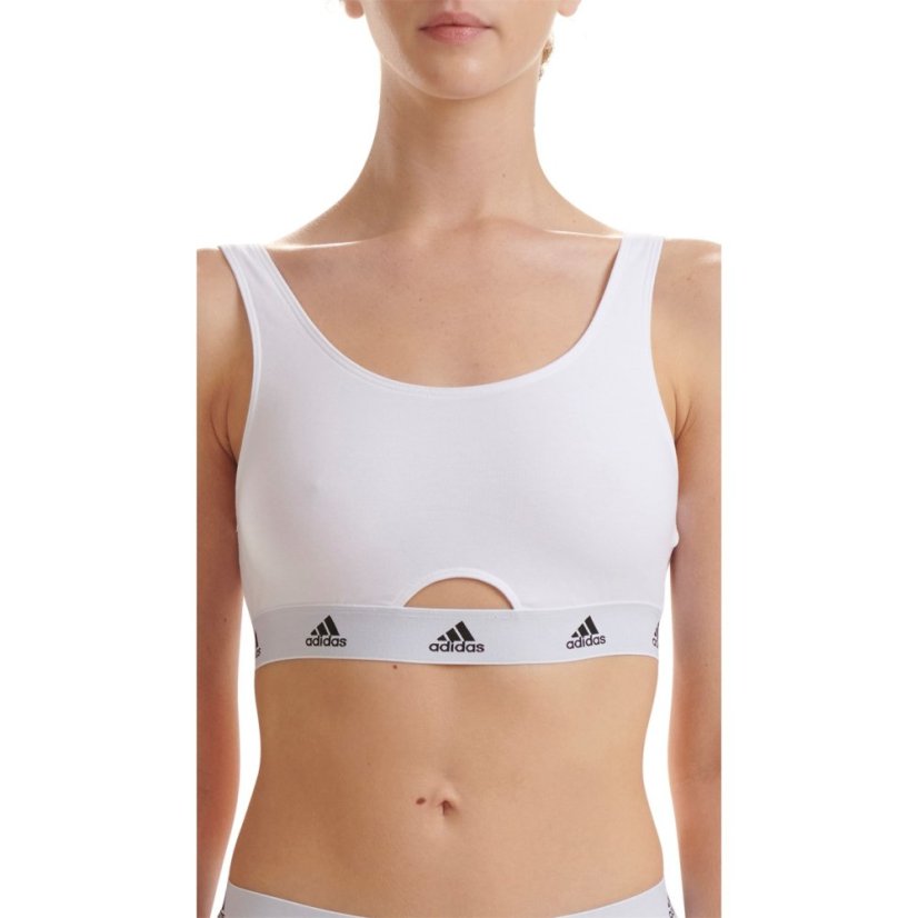adidas Active Comfort Cotton Scoop Bralette White