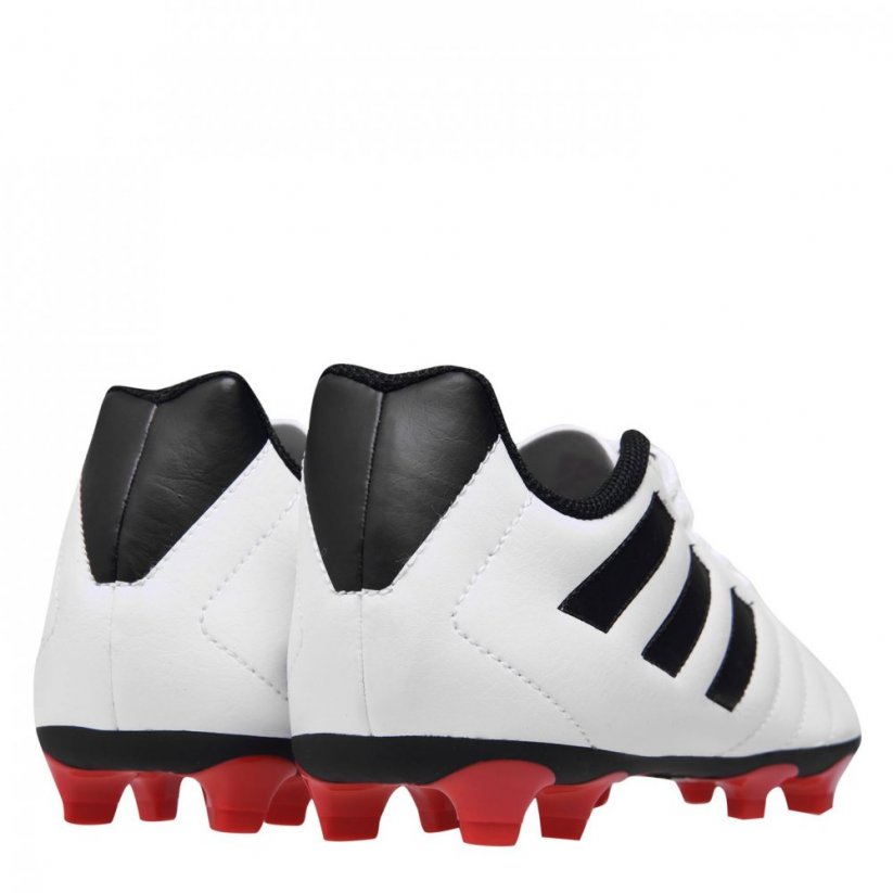 adidas Goletto Firm Ground Football Boots Juniors White/Solar Red