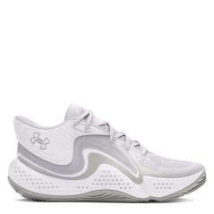 Under Armour Spawn Mid Basketball Trainers White