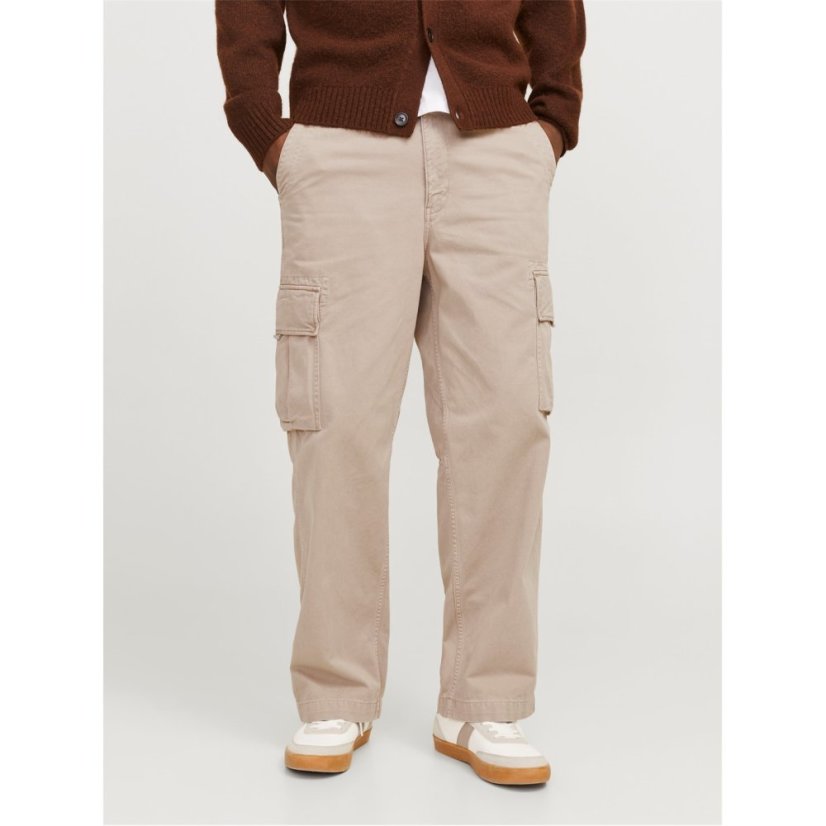 Jack and Jones Men's Atlas Cargo Trousers Plaza Taupe